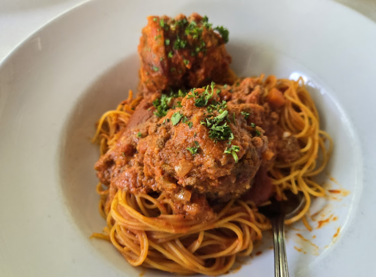 Frankie Bones signature dishes Filet MignonPecan-crusted Crab CakesMeatballs